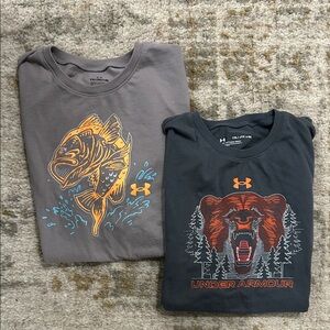 Set of Two Youth XL Under Armour Graphic Short Sleeve T-Shirts
